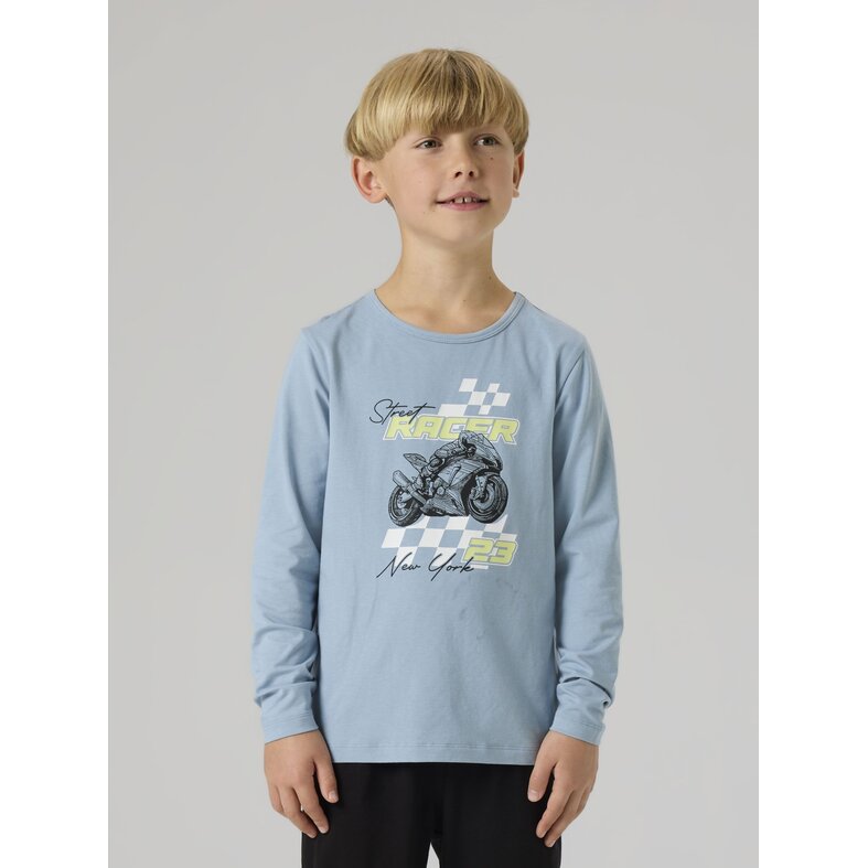 Name It Name It Jongens Pyjama Set NKMNIGHTSET Lichtblauw/Zwart