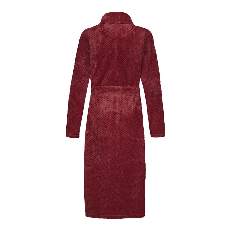 Ten Cate Ten Cate Ladies Bathrobe Fleece Plain Red