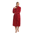 Ten Cate Ten Cate Dames Badjas Fleece Effen Rood