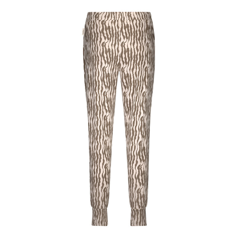 Ten Cate Ten Cate Dames Pyjama Set Lange Mouw Bruin Dierenprint