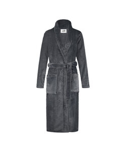 Ten Cate Ladies Bathrobe Fleece Plain Dark Gray