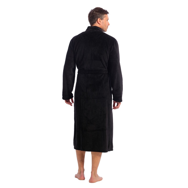 Ten Cate Ten Cate Men's Bathrobe Fleece Plain Black