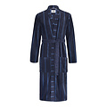 Ten Cate Ten Cate Men's Bathrobe Fleece Dark Blue/Blue Striped