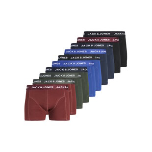 Jack & Jones Men's Boxer Shorts Trunks JACSOLID Solid 10-Pack Multicolor