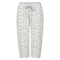 By Louise By Louise Dames Capri Pyjama Driekwart Oranje/Wit Gebloemd