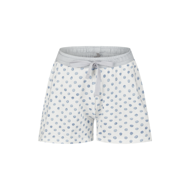 By Louise By Louise Ladies Short Pajama Set Shortama Blue/White Dotted