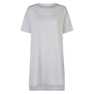 By Louise Ladies Nightshirt Short Sleeve Light Blue Striped