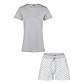 By Louise By Louise Ladies Short Pajama Set Shortama Blue/White Dotted