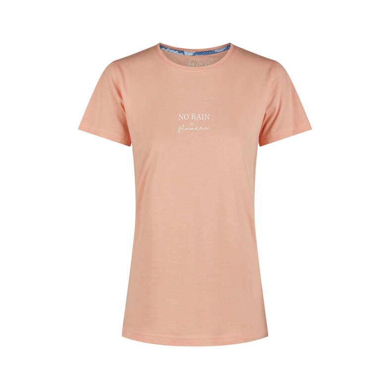 By Louise By Louise Dames Capri Pyjama Set Driekwart Oranje/Blauw Gebloemd