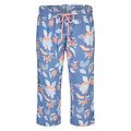 By Louise By Louise Ladies Capri Pyjama Set Three Quarter Orange/Blue Floral