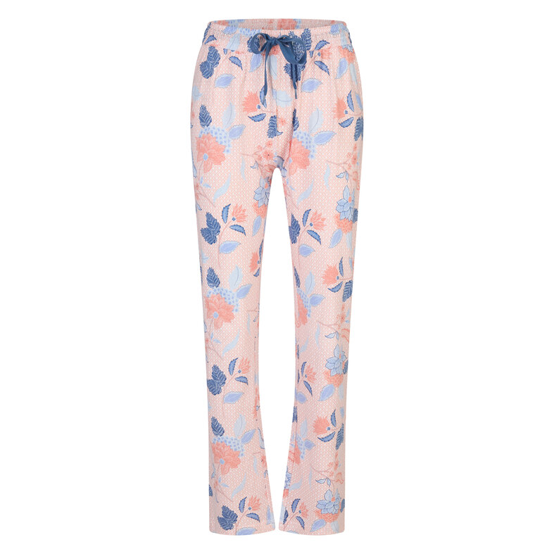 By Louise By Louise Ladies Pyjama Set Long Blue/Pink Floral
