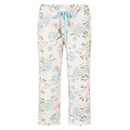 By Louise By Louise Dames Capri Pyjama Set Driekwart Blauw/Wit Gebloemd