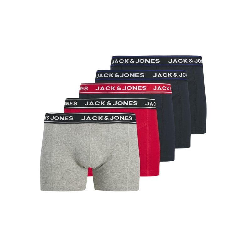 Jack & Jones Jack & Jones Heren Boxershorts Trunks JACHECTOR Effen 5-Pack