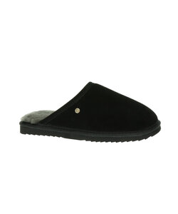 Warmbat Unisex Instap Pantoffels Suède Zwart