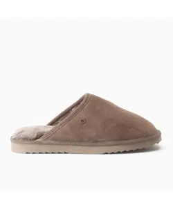 Warmbat Unisex Instap Pantoffels Suède Bruin