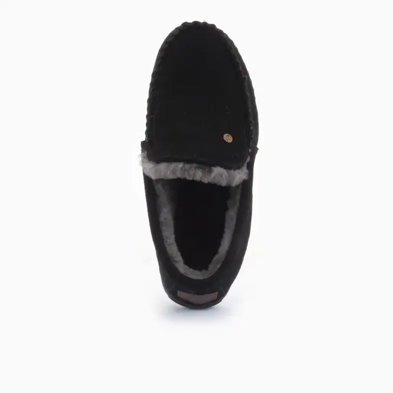 Warmbat Warmbat Men's Slippers Suede Grizzly Black