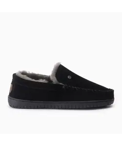 Warmbat Heren Pantoffels Suède Grizzly Zwart