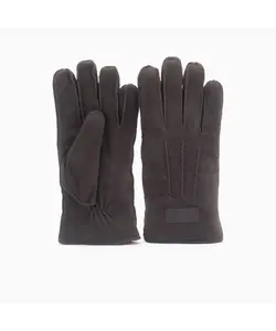 Warmbat Men's Lammy Gloves Goat Suede Dark Brown