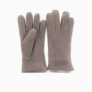 Warmbat Ladies Gloves Goat Suede Pebble Brown-Grey