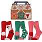 Apollo Apollo Ladies Socks Christmas Print Chenille Bedsocks Giftbox 3-Pack Christmas Print