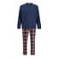 Jack & Jones Jack & Jones Men's Lounge Pajama Set Long JACMIXED Polyester Checkered Blue/Red