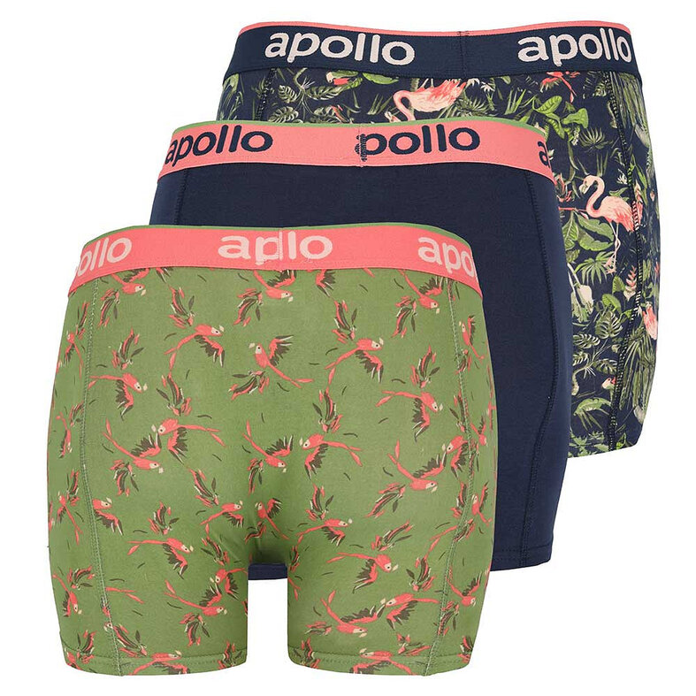 Apollo Apollo Men's Boxer Shorts Print 3-Pack Multicolor