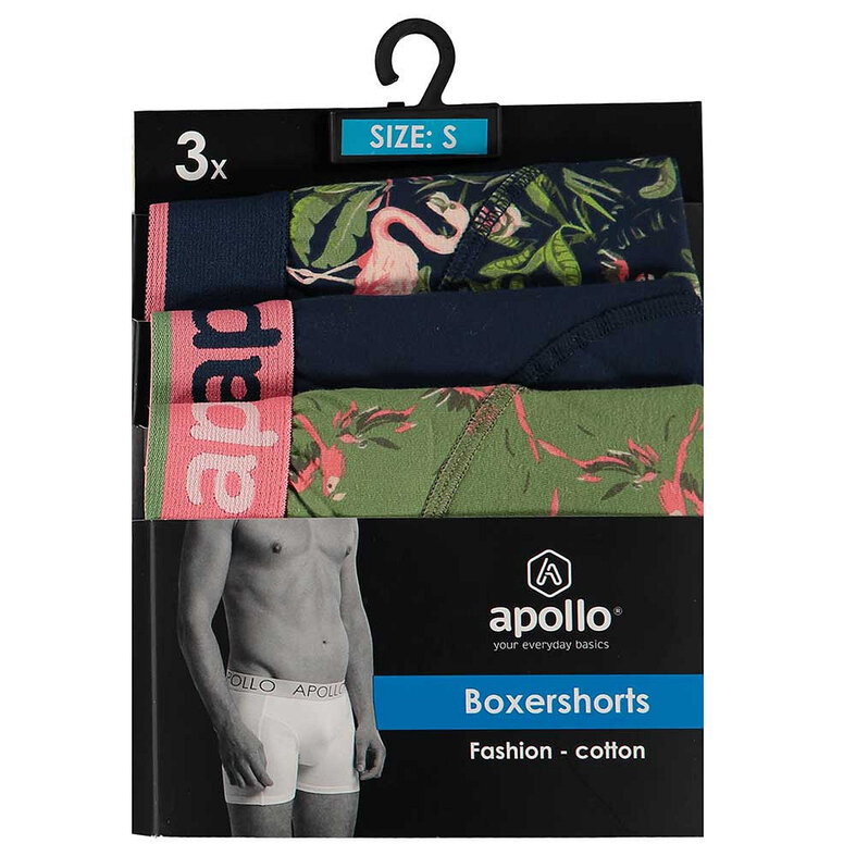 Apollo Apollo Men's Boxer Shorts Print 3-Pack Multicolor
