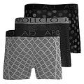 Apollo Apollo Heren Boxershorts Print 3-Pack Multi Black