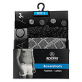 Apollo Apollo Heren Boxershorts Print 3-Pack Multi Black