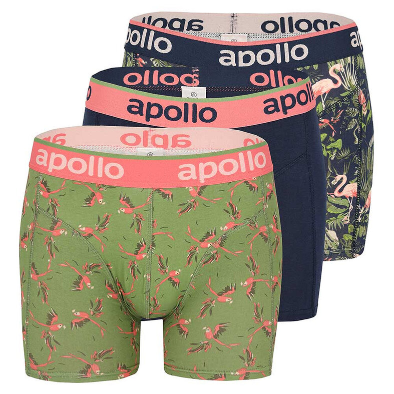 Apollo Apollo Men's Boxer Shorts Print 3-Pack Multicolor