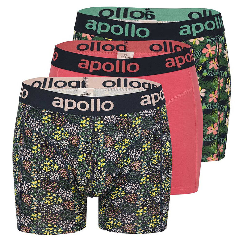 Apollo Apollo Men's Boxer Shorts Print 3-Pack Multi Color