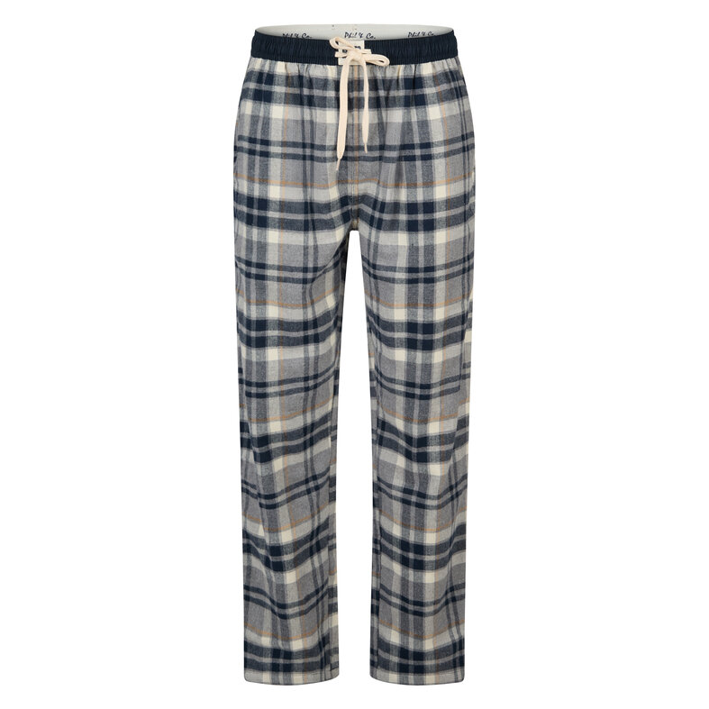 Phil & Co Phil & Co Men's Pyjama Pants Long Flannel Checkered Gray