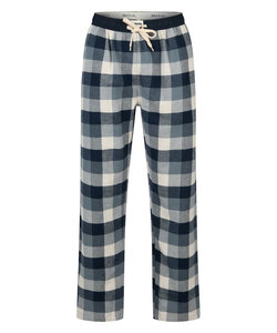 Phil & Co Heren Pyjamabroek Lang Flanel Geruit Blauw
