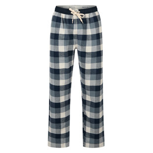 Phil & Co Men's Pyjama Pants Long Flannel Checkered Blue