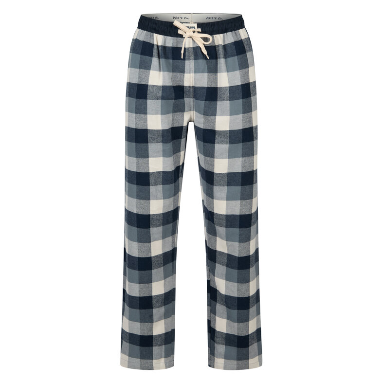 Phil & Co Phil & Co Men's Pyjama Pants Long Flannel Checkered Blue