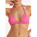 Ten Cate Ten Cate Women's Triangle Bikini Top Texture Solid Pink