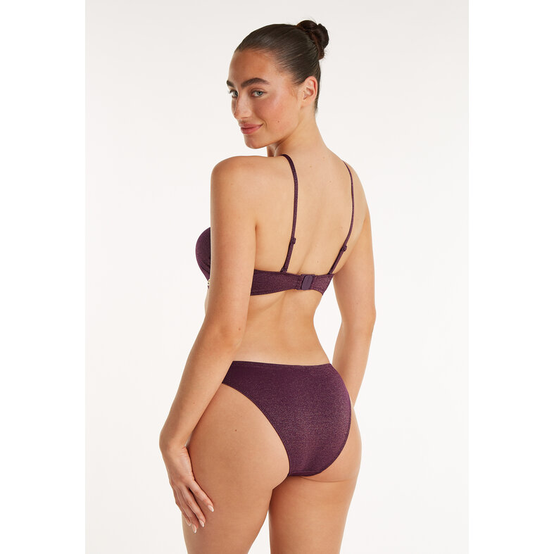 Ten Cate Ten Cate Ladies Bandeau Ring Bikini Top Glitter Bordeaux Red