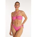 Ten Cate Ten Cate Women's Bandeau Ring Bikini Top Texture Solid Pink