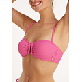 Ten Cate Ten Cate Women's Bandeau Ring Bikini Top Texture Solid Pink