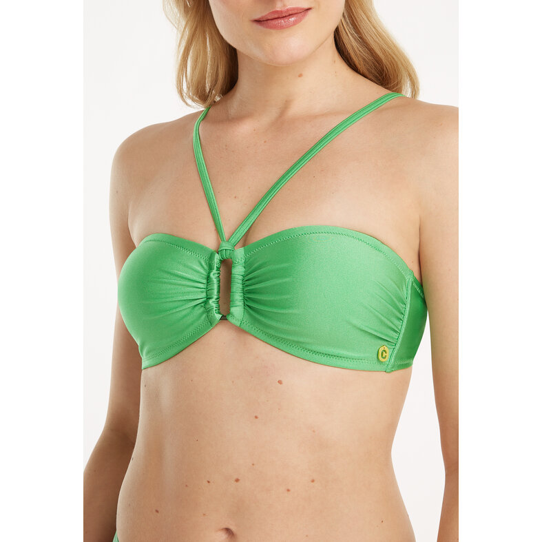 Ten Cate Ten Cate Ladies Bandeau Ring Bikini Top Solid Green