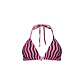 Ten Cate Ten Cate Dames Triangel Bikinitop Paars/Roze Gestreept