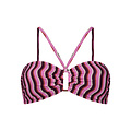 Ten Cate Ten Cate Dames Bandeau Ring Bikinitop Paars/Roze Gestreept
