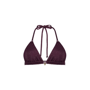 Ten Cate Dames Triangel Bikinitop Glitter Bordeauxrood