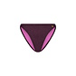 Ten Cate Ten Cate Dames Ring Bikini Slip Glitter Bordeauxrood
