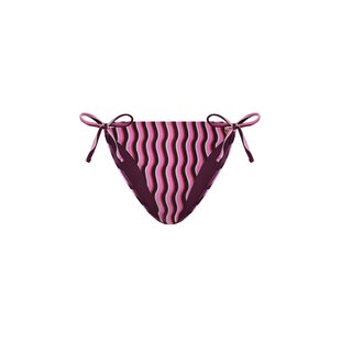 Ten Cate Dames Strik Bikini Slip Paars/Roze Gestreept