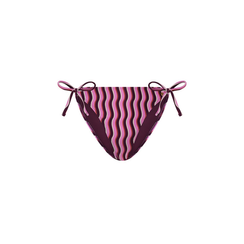 Ten Cate Ten Cate Ladies Bow Bikini Briefs Purple/Pink Striped