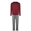 Phil & Co Phil & Co Men's Winter Pajama Set Long Red/Grey Checkered