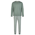 Phil & Co Phil & Co Men's Winter Pajama Set Long Green Striped