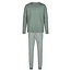 Phil & Co Phil & Co Heren Winter Pyjama Set Lang Groen Gestreept