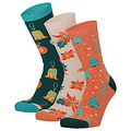 Apollo Apollo Dames Kerstsokken Giftbox 3-Pack Kerstversiering